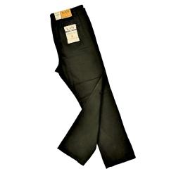 SALE - KAM Comfort Waist Casual Cotton Chino  BLACK 40" LONG FITTINGS