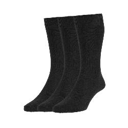    HJ HALL Cotton rich Plain Knit socks - Triple Pack of 3 BLACK 11-13 / 13-15 / 15-17 UK