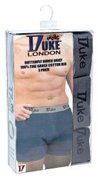 DUKE D555  Triple Pack  Button Fly Cotton Boxer Trunks 2 - 6XL