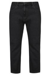 SALE - BAD RHINO Black Denim Straight Leg Jeans 42" 