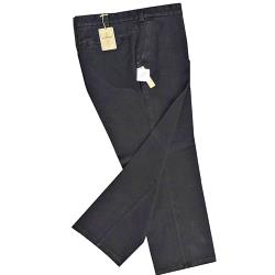 SALE - OAKMAN Active Stretch Chambrey Washed Chino with Lycra WASHED BLACK 44"
