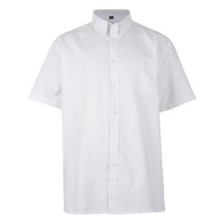  KAM Cotton rich Short Sleeve Oxford  Shirt with button down Collar WHITE 2 - 8XL