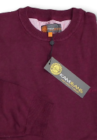 KAM JEANS Natural Cotton Crew Neck Sweater WINE