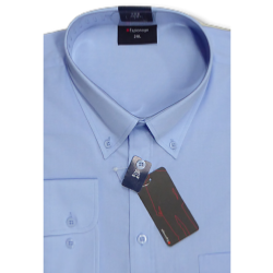    ESPIONAGE Cotton rich Long Sleeve shirt BLUE 2 - 8XL (18 - 24" Collar)